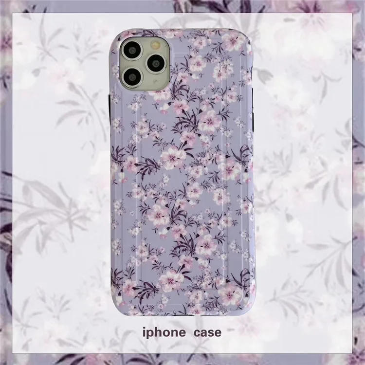 

Retro sweet girls romantic lavender flowers art Phone case For iPhone 11 Pro Max X XR XS 7 8 Plus 7Plus case soft silicone cover