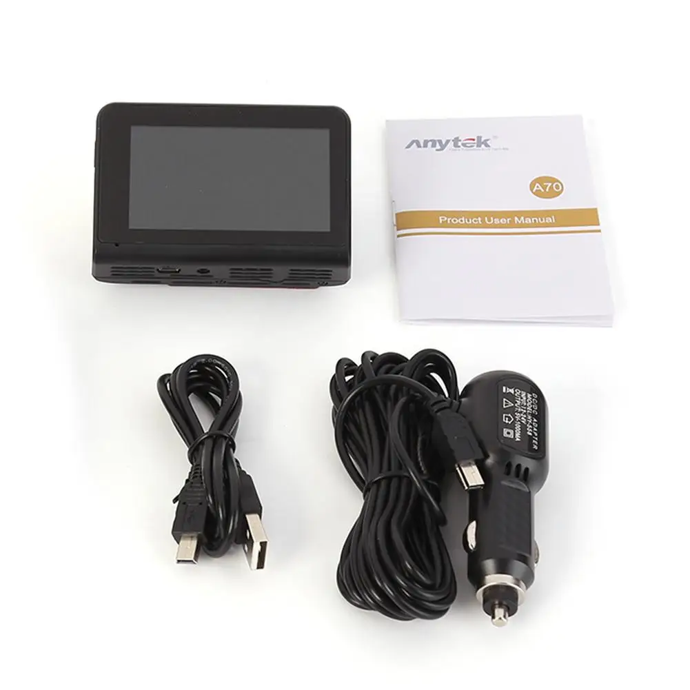 

Anytek A70 3 inch Touch Screen Car DVR Camera FHD 1080P Dashcam Starlight Night Vision Video Recorder