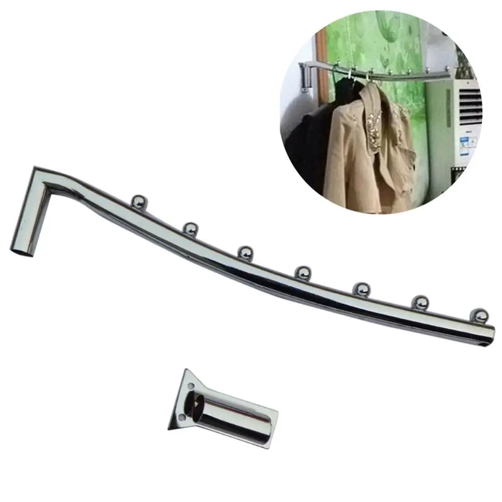 40CM Hanger Набор вешалок для одежды из нержавеющей стали ZKNOC, настенная вешалка для одежды, вешалка для одежды, крючок с поворотным кронштейном, держатель для одежды для ванных комнат - Цвет: 40CM Hanger