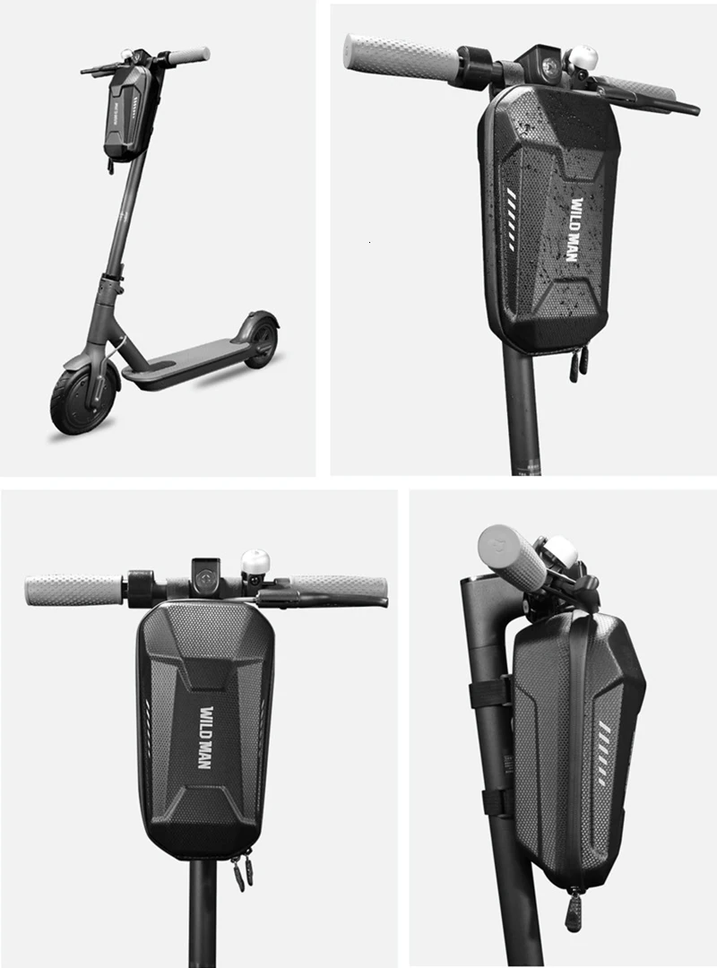 WILD MAN Rainproof Multifunctional Folding Bike Bag Bicycle Handlebar Bag Panniers EVA Hard Shell Front Cycling Bag Accessories
