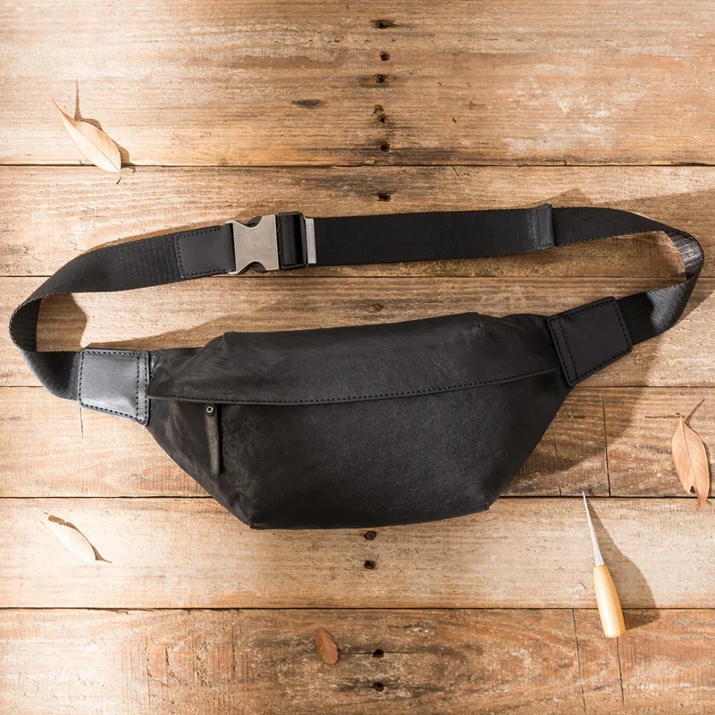 

Кожаная мужская модная нагрудная сумка, Повседневная сумка-мессенджер из первого слоя воловьей кожи, сумка через плечо