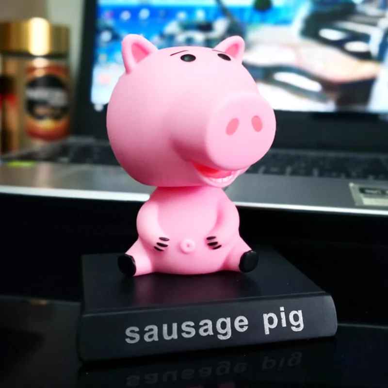 Lucky pig panda shake head car decoration Lovely Christmas gift accessories desktop mobile phone holder dashboard accessorie | Автомобили