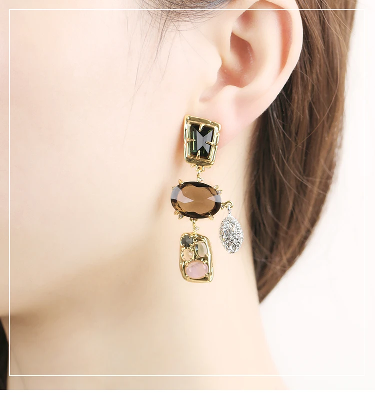 Нестареющие чудо латунные хрустальные серьги клипсы в виде люстры без отверстий