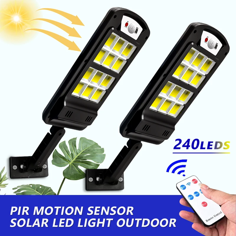 

240LED PIR Motion Sensor Solar Light IP65 Waterproof LED Wall Lamp Solar Lampe Solar light Sunlight for Garden Patio Pathway