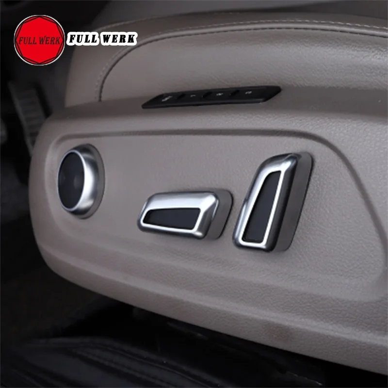 6pcs/set ABS Car Styling Seat Adjustment Switch Button Trim Decoration Cover Sticker Frame for VW CC Magotan B7 Accessories images - 6