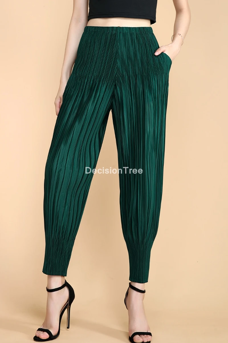 

2021 women's pants female high waist pleated wide leg pants for women trousers harajuku pleated pants streetwear women clothing