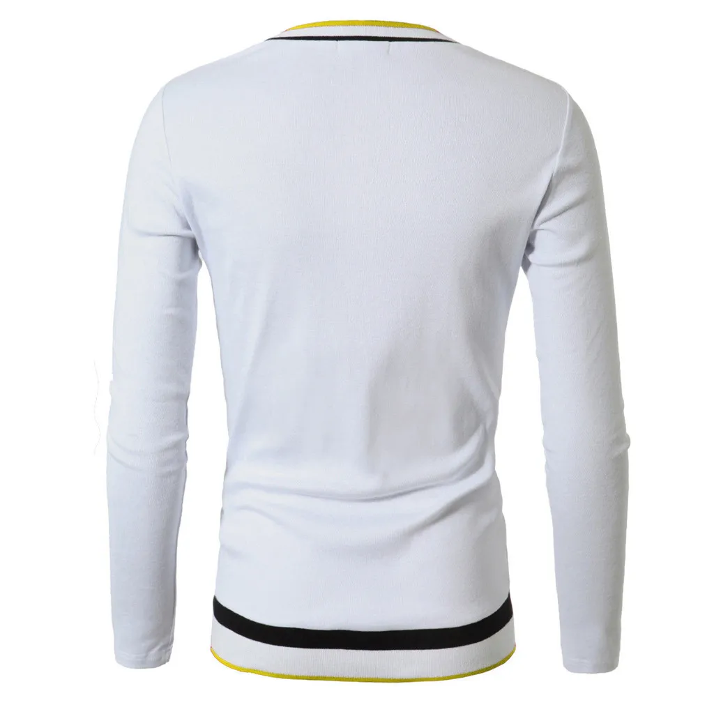 Мужской свитер модный осенний зимний теплый тонкий хлопок Повседневный пэчворк