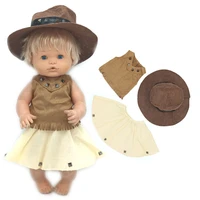 40 cm nenuco doll cowboy brown shirt skirt ropa y su hermanita 17 inch baby doll clothes jacket
