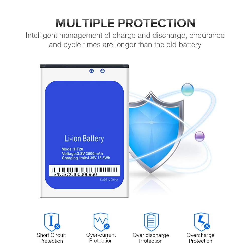Высокое качество HT20 3500 мАч мобильный телефон Аккумуляторная батарея для HOMTOM Pro