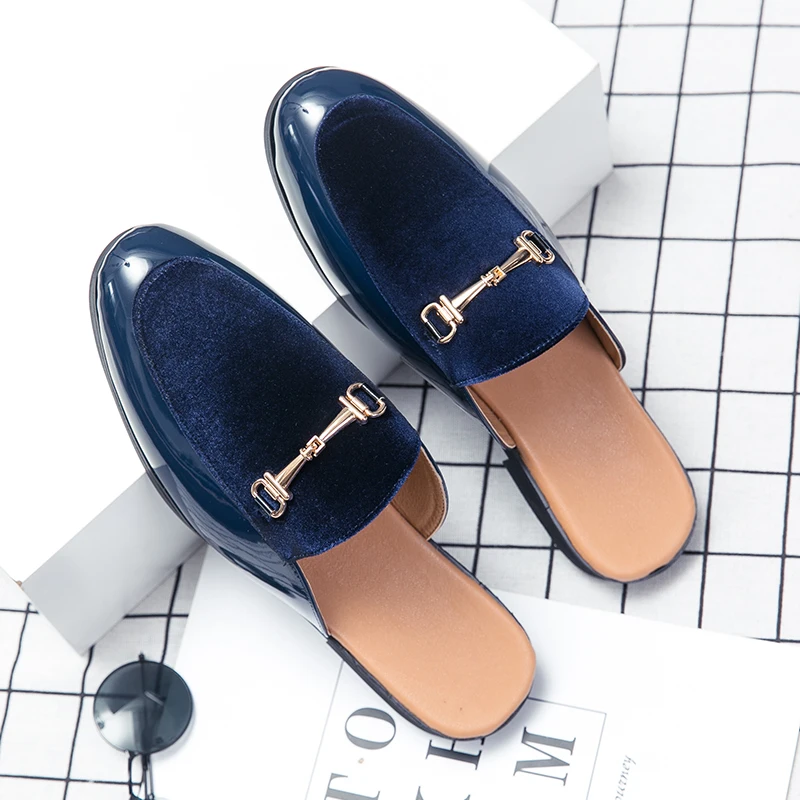 Man Outdoor Men Casual Shoes Mules Slip On Flats Leather Sandals