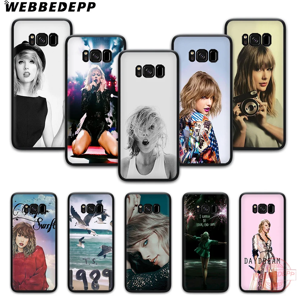 WEBBEDEPP поп репутацию 1989 Taylor мягкий чехол для телефона с изображением цветов Samsung S6