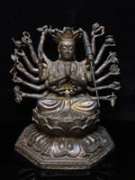 11 tibet buddhism temple old bronze 1000 arm guanyin buddha statue statue of avalokitesvara guanyin buddha statue