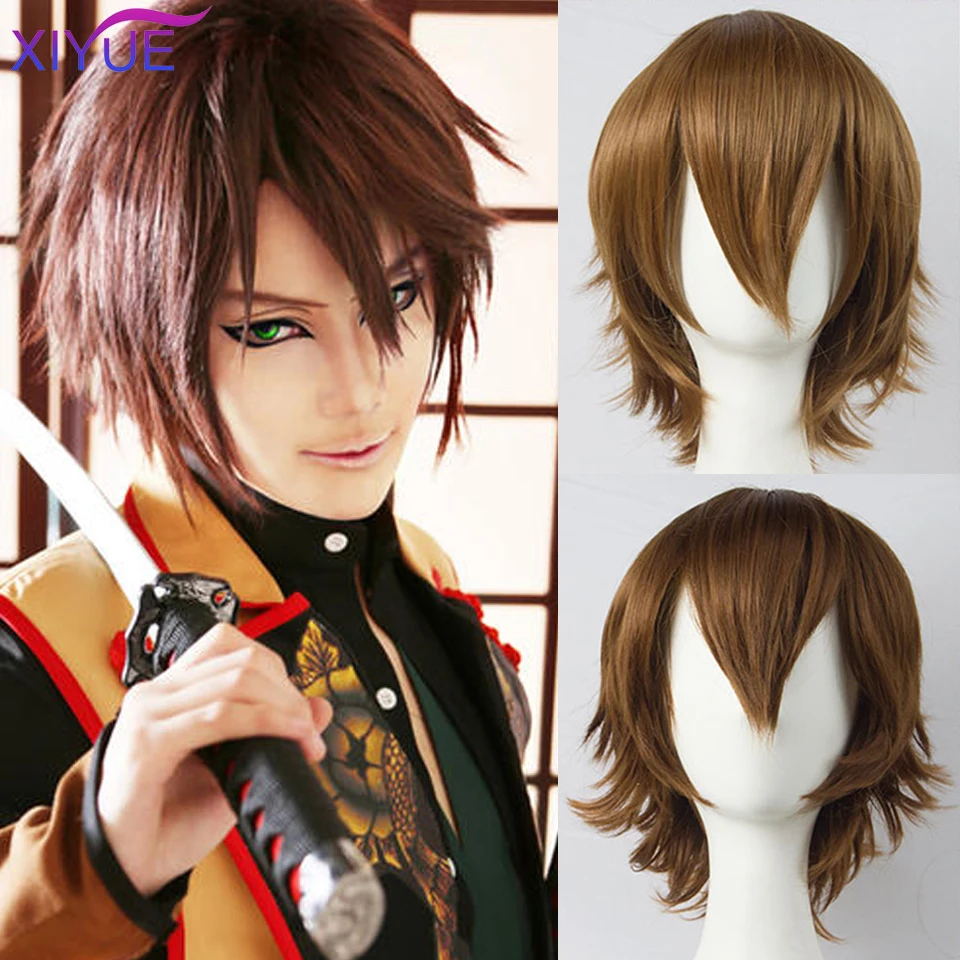 Короткий синтетический парик XIYUE Bob с челкой для женщин/мужчин светлые розовые