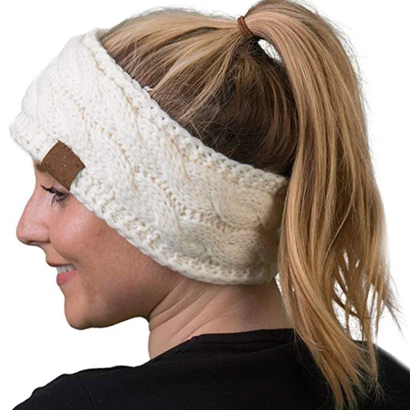 Новая модель вязаная крючком повязка на голову тюрбан зимняя женская эластичная