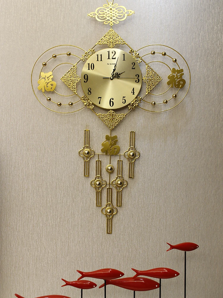 

Chinese Large Modern Wall Clock Luxury Art Wall Clock Living Room Creative Personality Wand Klok Home Decoration New Hot MM60WC