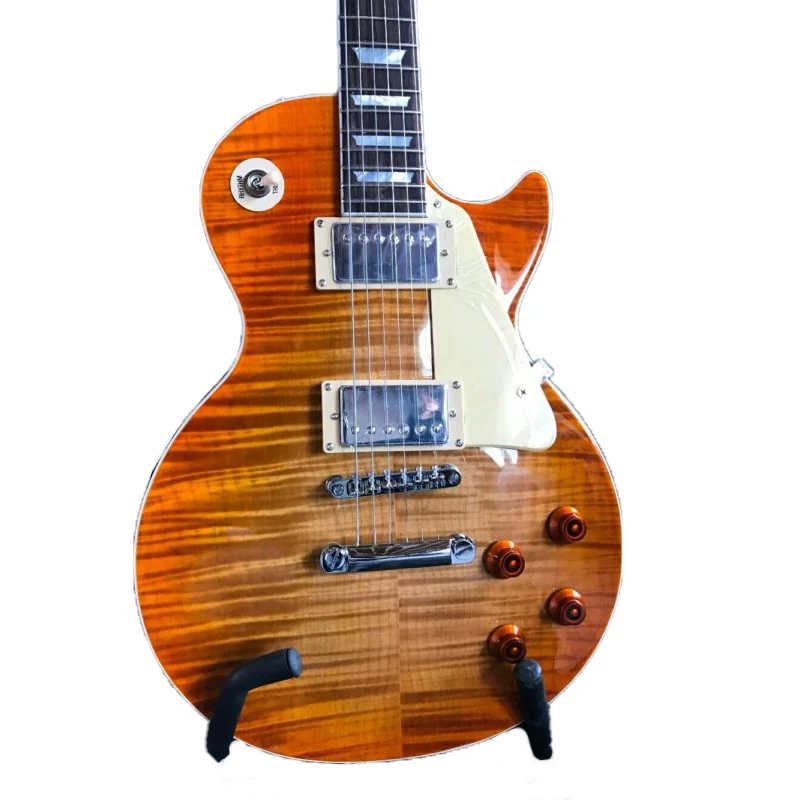 

New Custom High Quality Starshine 6 String Electric Guitar Flamed Maple Top Mahogany Neck 2 Humbuckers Rosewood Fingerboard