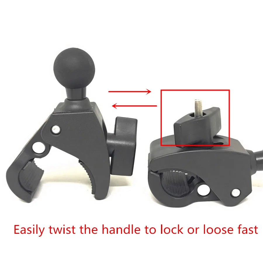 Мотоцикл зажим для руля велосипеда рейку База с 1 дюймов резиновый мяч двойная