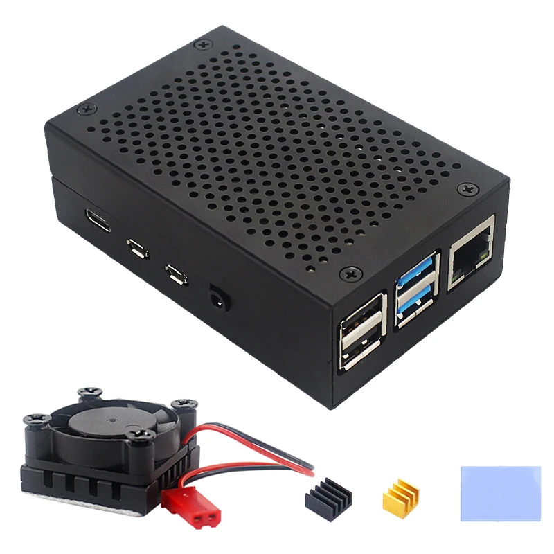 

Новый чехол для Raspberry Pi 4, серебристый чехол из алюминиевого сплава для Raspberry Pi 4 с радиатором, идеально подходит для изготовления изделий сво...
