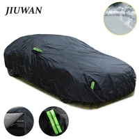 universal suvsedan full car covers outdoor waterproof sun rain snow protection uv car zipper design black car case cover s xxl