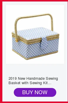 New Handmade Sewing Basket with Sewing Kit Accessories Fabric Crafts Sewing Tools Storage Box Christmas Box gift