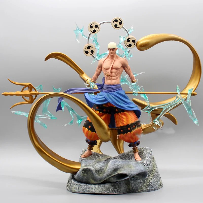 

36cm Anime Figure One Piece God Gk Statue Enel Double Interchangeable Bigger Pvc Action Figure Collection Model Toys Figure