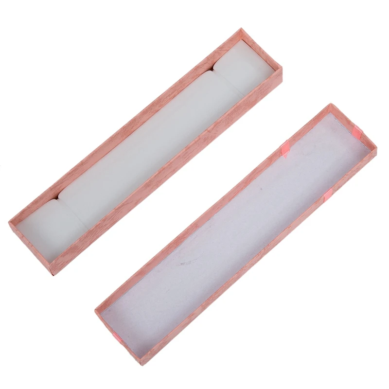 

24 Pcs Long Luxury Card Gift Boxes Watch Display Box for Pendant, 12 Pcs Pink & 12 Pcs Purple
