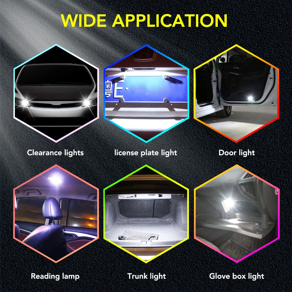 2PCS T10 W5W New Super Bright Led Canbus Bulbs for Mercedes Benz W211 W203 W204 W124 AMG W202 W212 W220 W205 W176 | Автомобили и