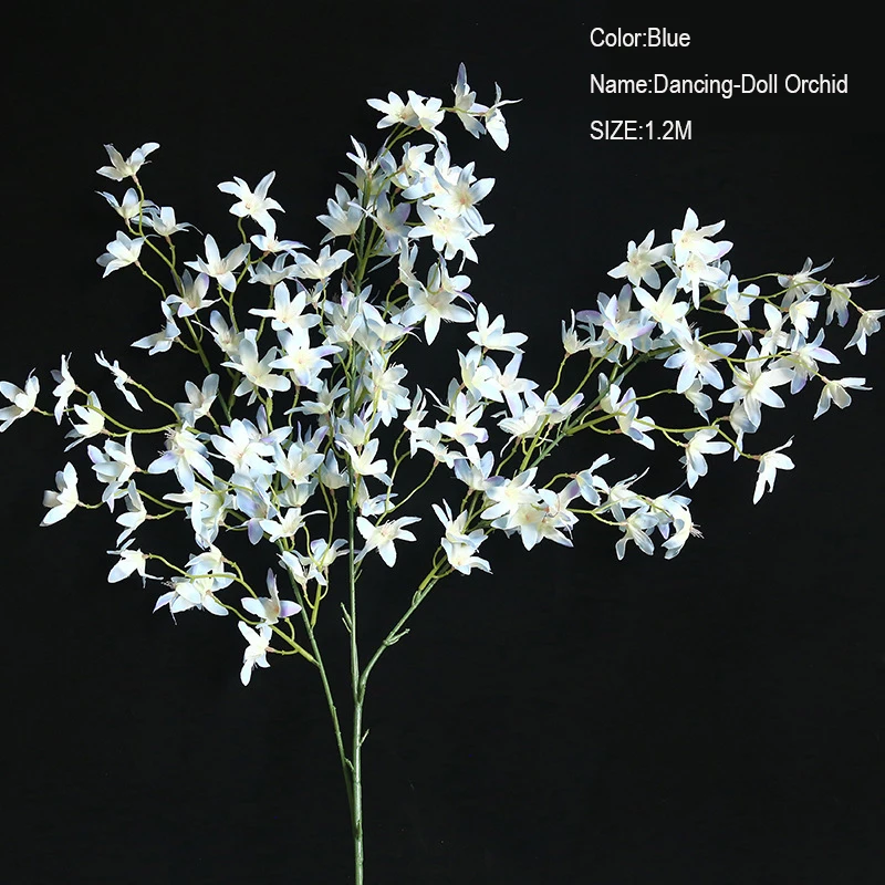 Орхидея длиной 1 2 м 4 шт. искусственные шелковые цветы танцующая кукла для