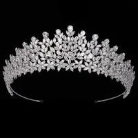 headwear and crown hadiyana new wedding bridal hair accessories elegant ladies zirconia crown bc6144 haar accessoires