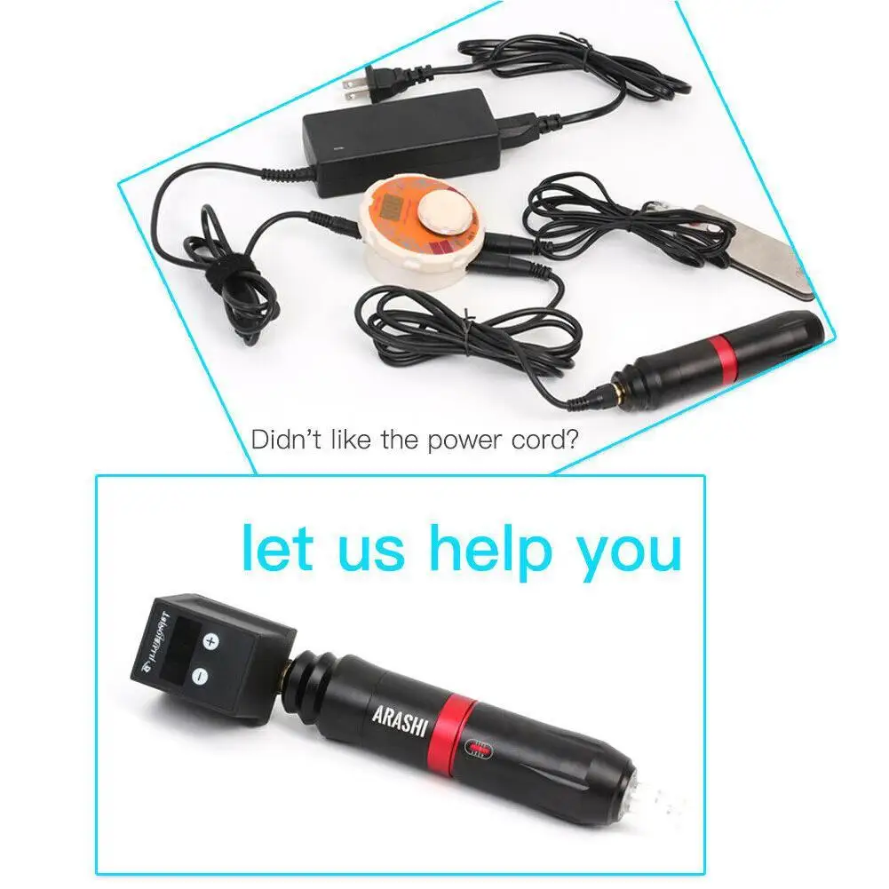 

New Rechargable Machine Battery Wireless Tattoo Power Supply For RCA/DC Tattoo Machine Gun Supply High Quality