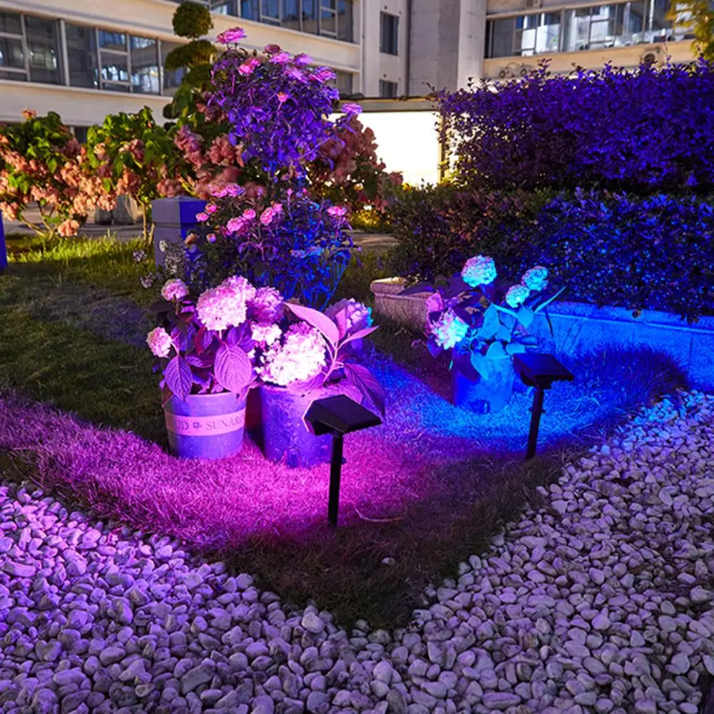 구매 48/108 LED 솔 라 LED 정원 조명 크리스마스 장식 홈 야외 마당 장식 스포트 라이트 잔디 외관 통로 지상 빛