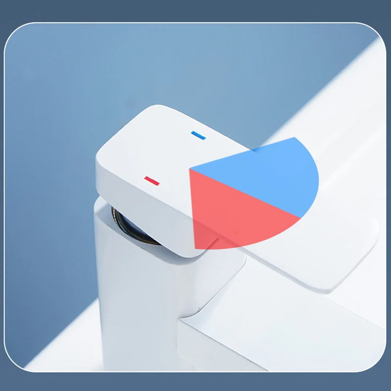 Белый цифровой светодиодный кран для ванной комнаты настенный умывальника с