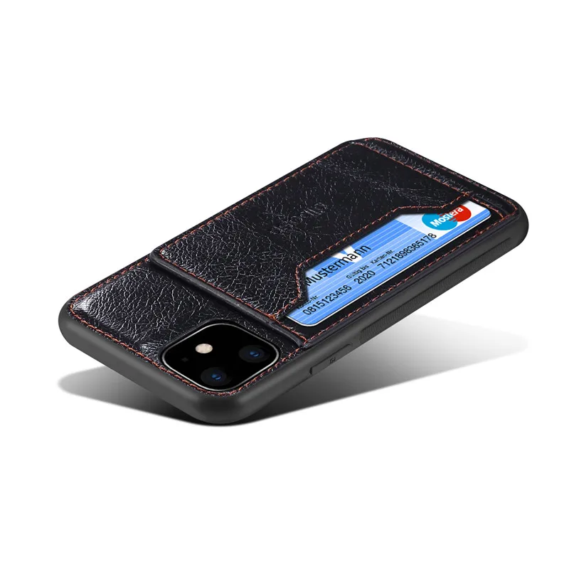 Роскошный Премиальный противоударный чехол кошелек для iPhone 11 Pro Max X XR XS 6 6s 7 8 Plus