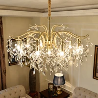 nordic modern k9crystal chandelier lighting stylish decorative flower chandelier home decor living room bedroom hotel chandelier