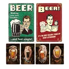 Домашний декор ретро пиво металлические знаки плакат настенные наклейки украшение для бара паба клуба кафе винтажная табличка тарелки 20x30 см