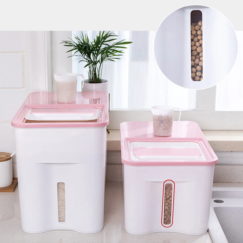 Кухня коробка для хранения риса зерна зерновых диспенсер еды влагостойкий