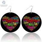 SOMESOOR деревянные серьги-подвески с надписью Thank You и надписью Thank You