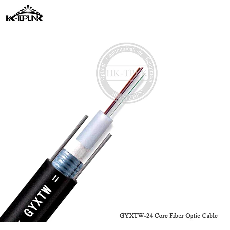 GYXTW 24 ядра 500 м/рулон черный FTTH волоконно оптический кабель используемый для улицы
