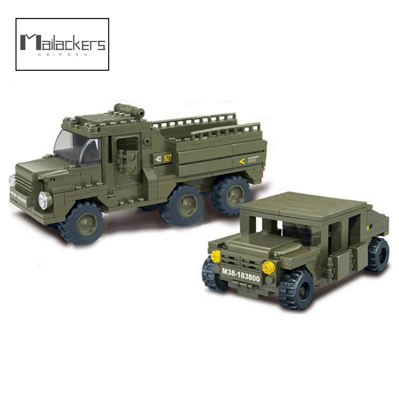 

Конструктор Военный Mailackers WW2, военный грузовик, Рейнджер, солдаты, 3d-модель автомобиля, детские игрушки, подарок для мальчиков