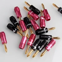 1020pcs 24k speaker banana plug adapter 4mm wire connector gold plated for musical hifi audio banana connectors set