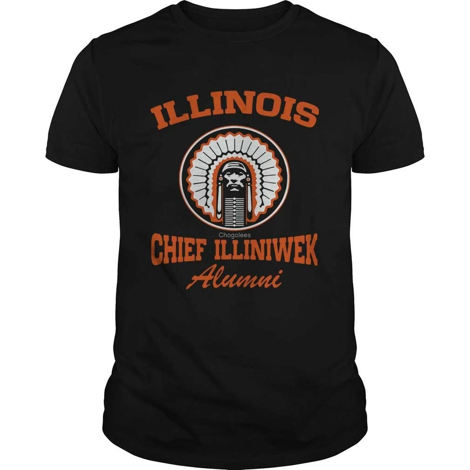 

Illinois Chief Illiniwek Alumni Shirt Unisex T Shirt DMN103 - Tshirt Black