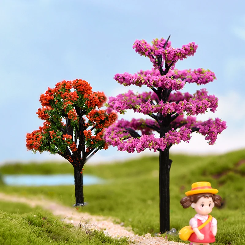 Искусственное маленькое дерево цветы растения мох бонсай искусственное