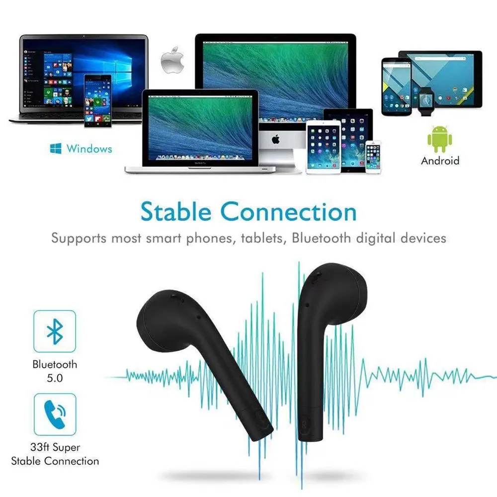 Наушники вкладыши TWS с Беспроводной Bluetooth 5 0 футляр для наушников спортивные
