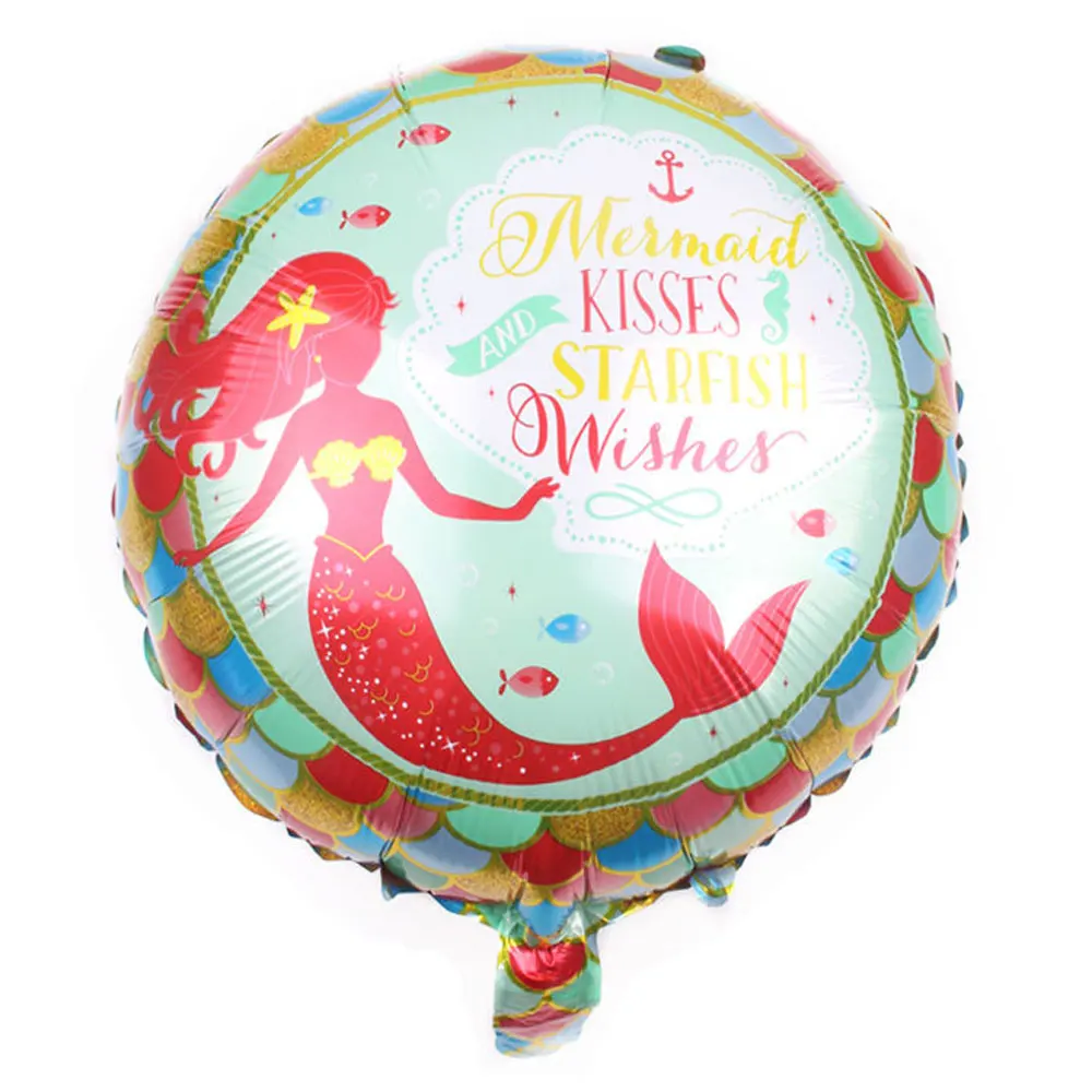 18 дюймов Русалочка Фольга Воздушный шар Дети надувные игрушки декорации с днем