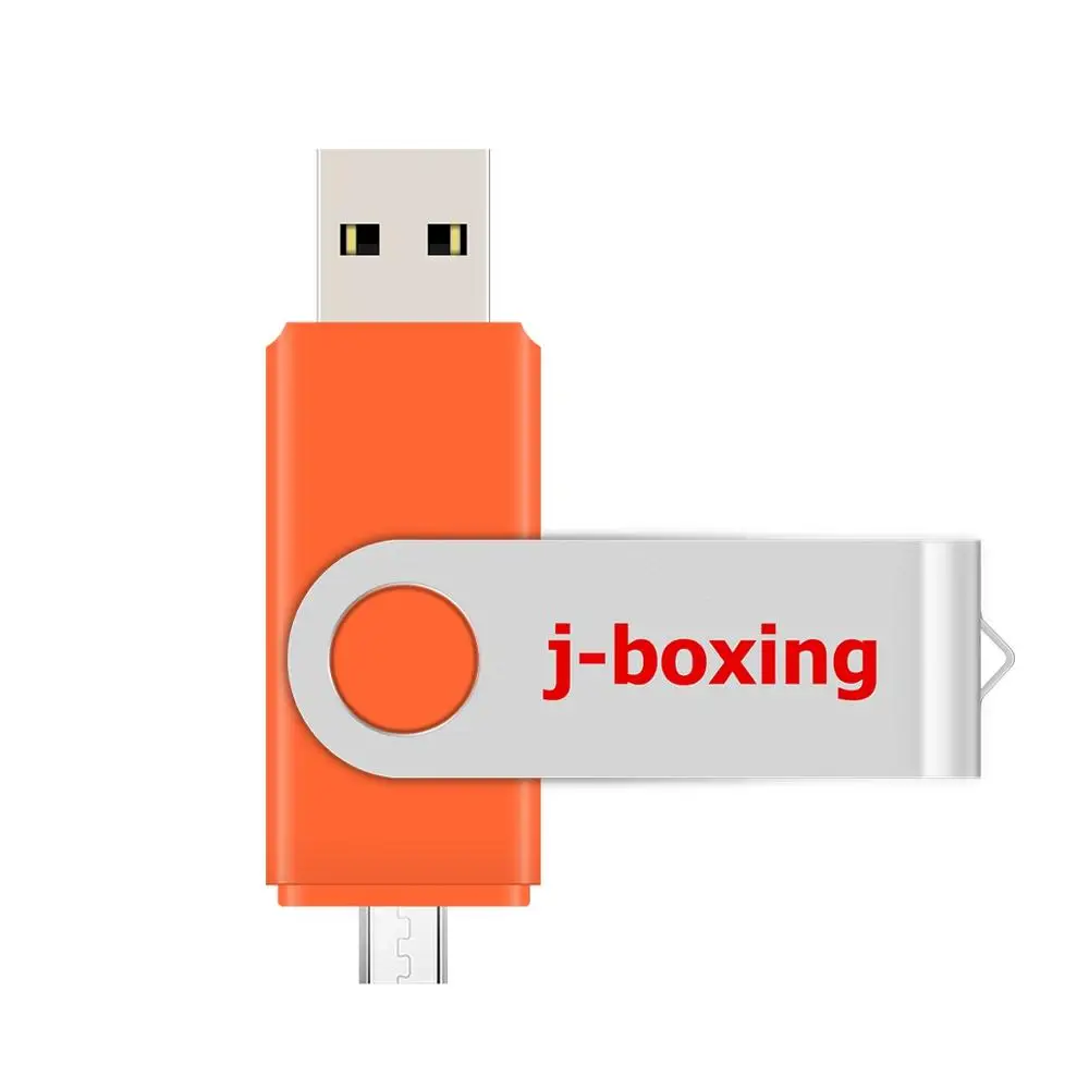 J-бокс OTG USB флэш-накопитель 64 ГБ 32 ГБ 16 ГБ 8 ГБ Флешка металлический поворотный USB 2,0 карта памяти для Android телефона ПК Macbook оранжевый