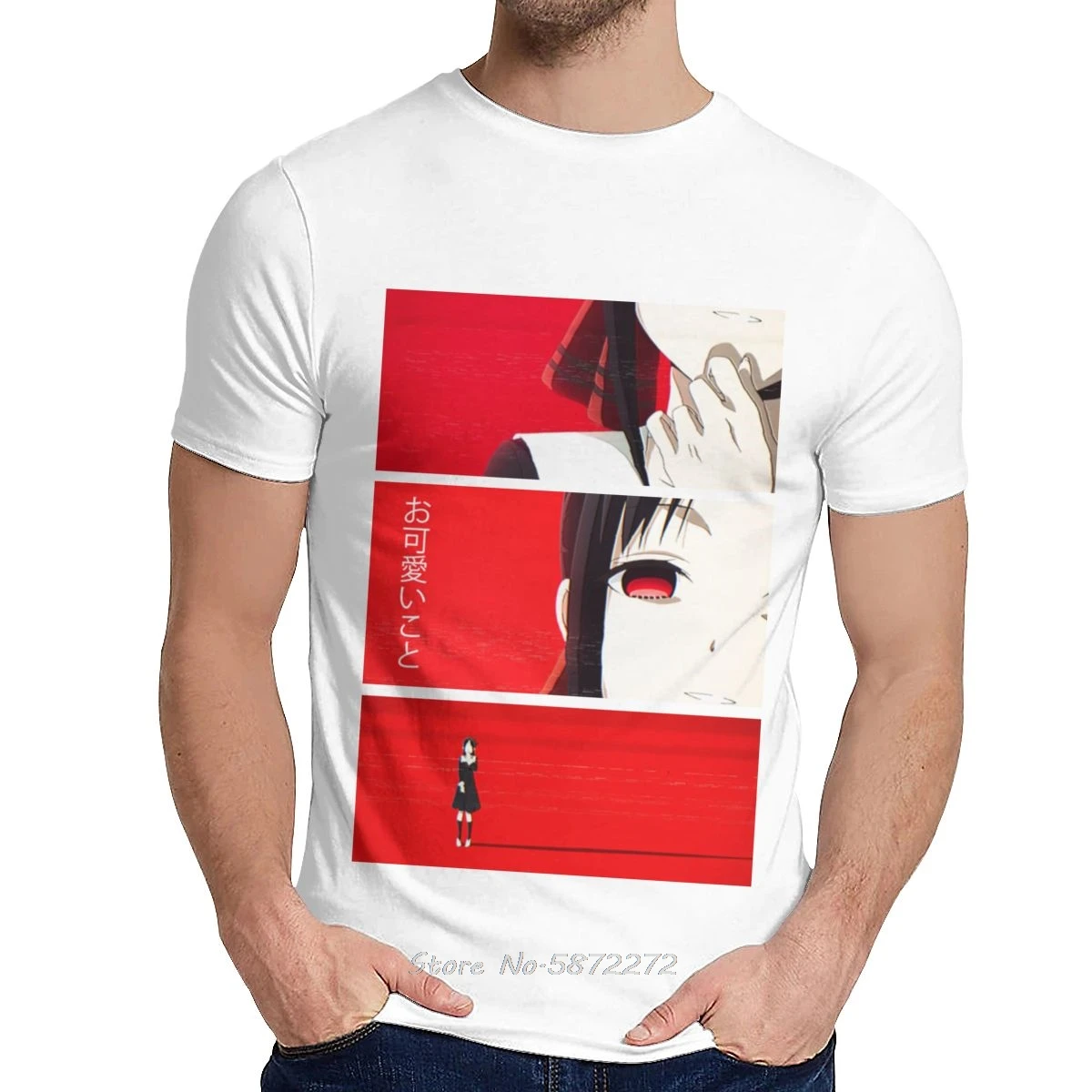 Мужская хлопковая футболка с принтом круглым вырезом | одежда