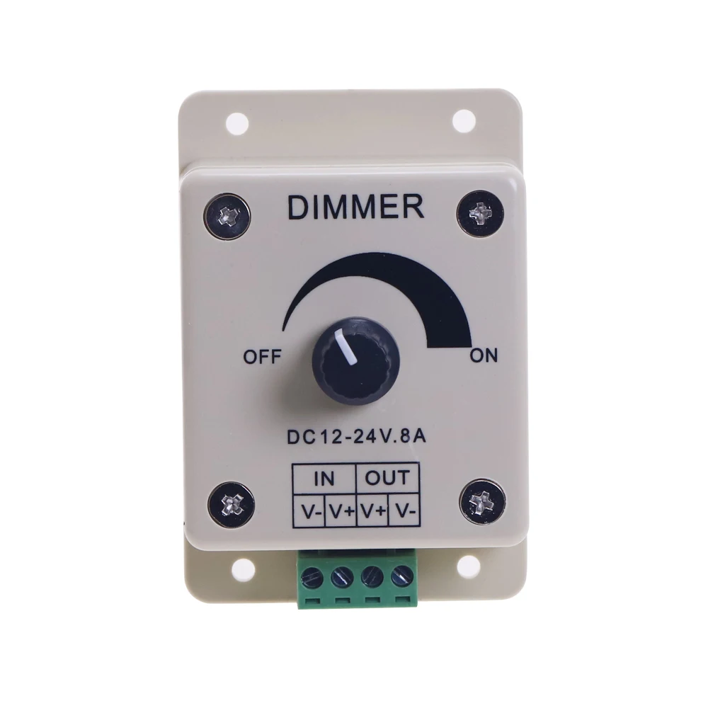 12V 24V светодиодный диммер переключатель 8A Напряжение регулятор регулируемый turbo