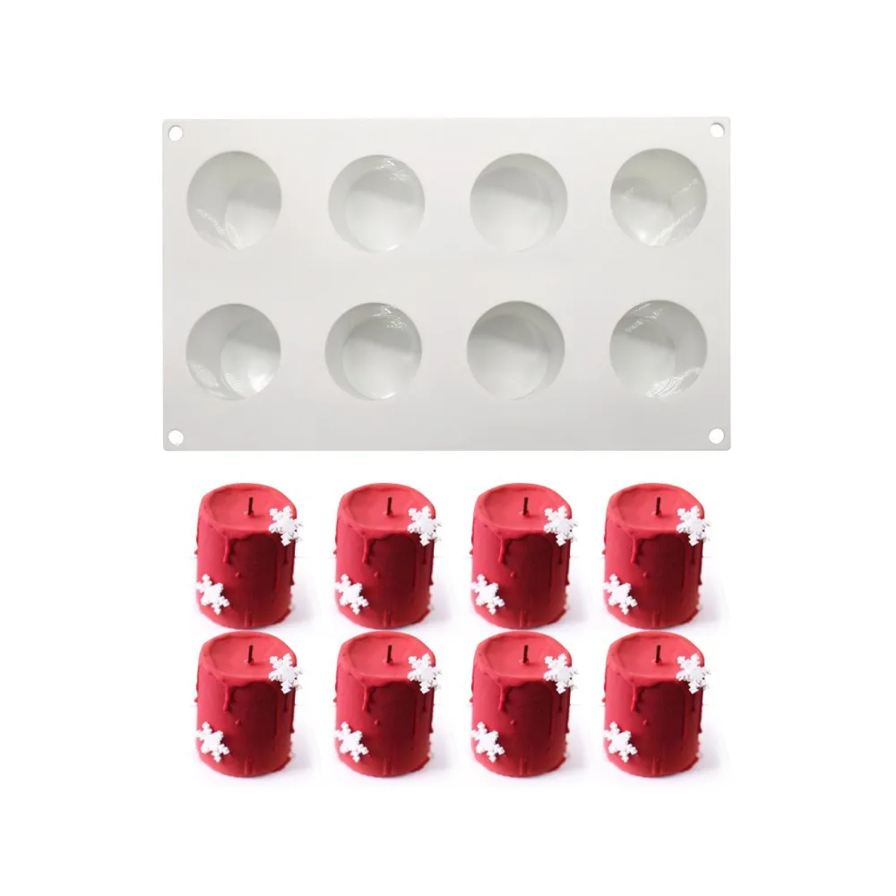 3D цилиндрические силиконовые формы инструменты для выпечки тортов форма желе