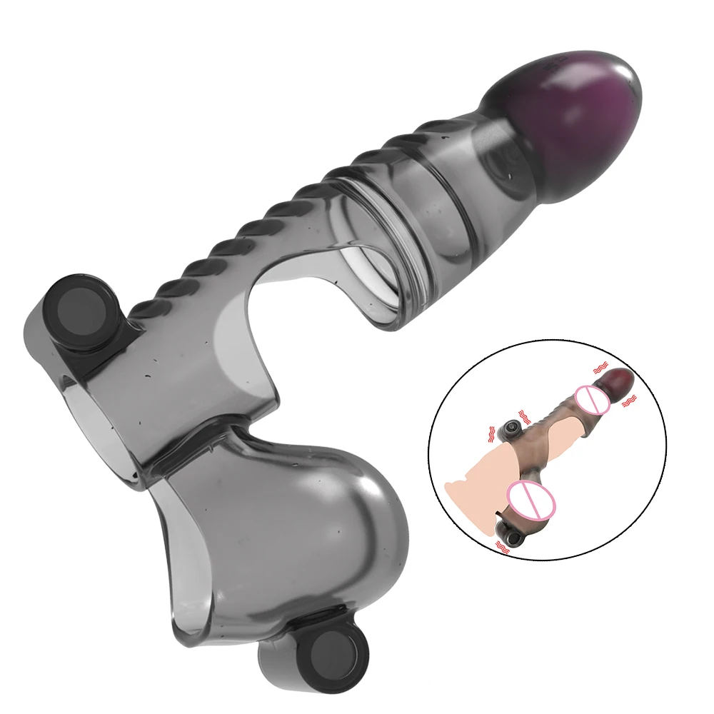 Увеличение пениса Мужской t удлинитель пенис рукав вибратор страпон секс игрушки