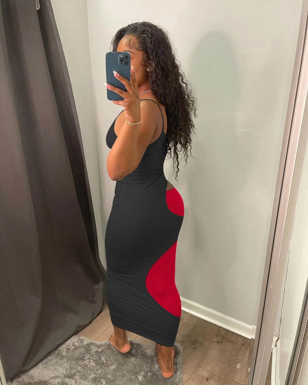 Женское платье на бретельках повседневное облегающее платье-макси в стиле